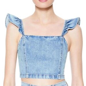 Alice and Olivia Jeans crop top